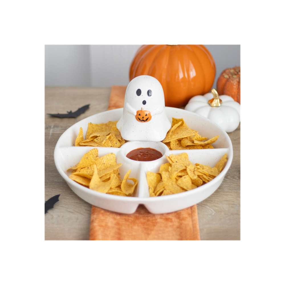 Halloween Party - Ghost Chip & Dip Snack Dish