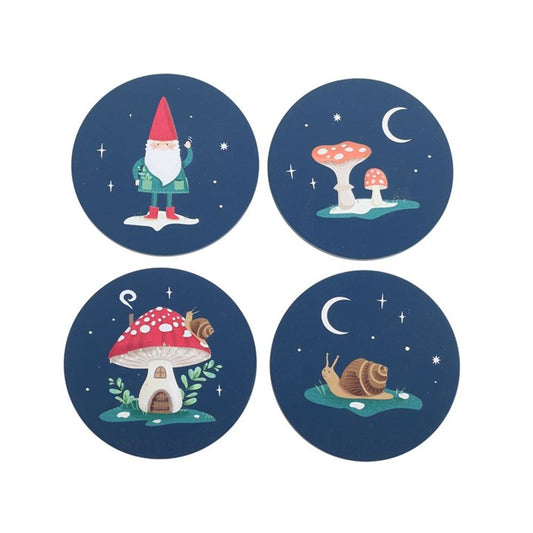 Gnome Sweet Gnome Coaster Set (Set of 4)
