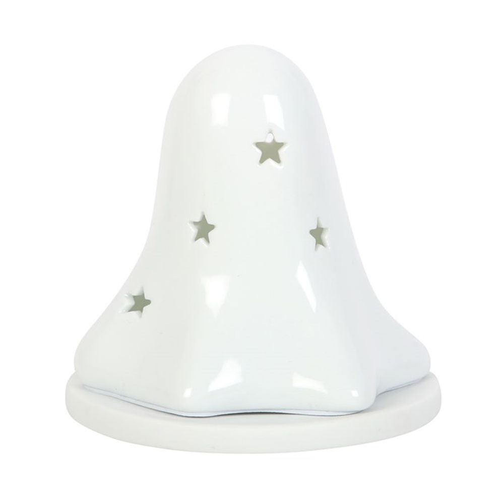 Ceramic Ghost Tealight/Incense Cone Holder