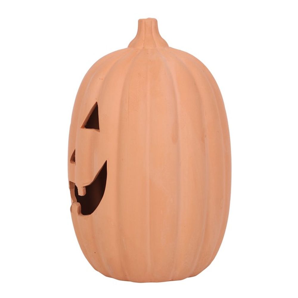 30cm Terracotta Halloween (Tealight) Pumpkin Ornament