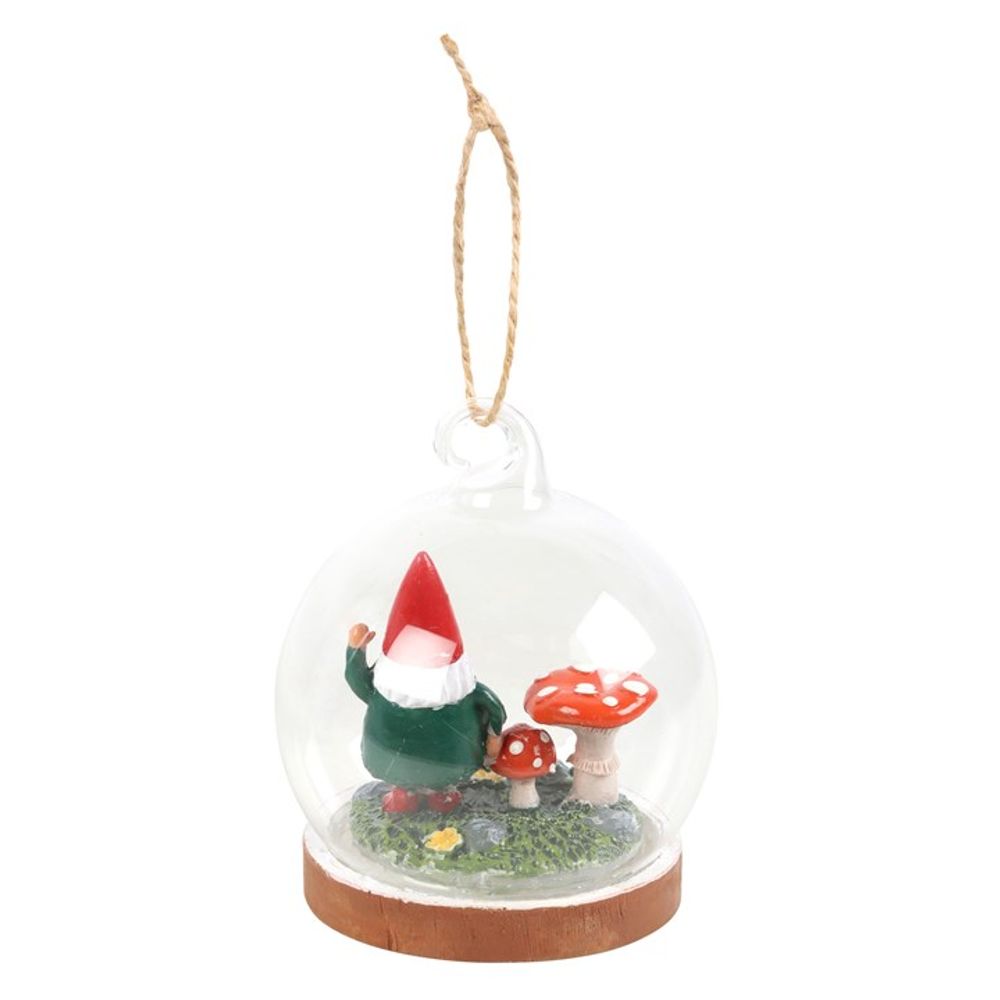 Gnome Glass Dome Hanging (Christmas Tree) Decoration