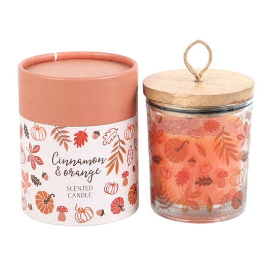 Autumn Leaves - Cinnamon & Orange Scented Candle