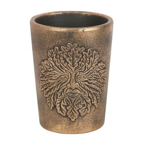 Green Man Bronze Terracotta Plant Pot - A Lisa Parker Design