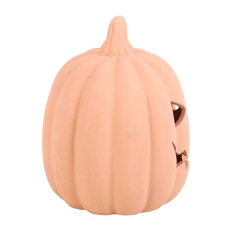 15cm Terracotta Pumpkin Halloween Ornament (Indoor/Outdoor Use)