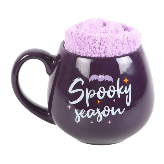Spooky Season Halloween Mug and Socks Gift Set