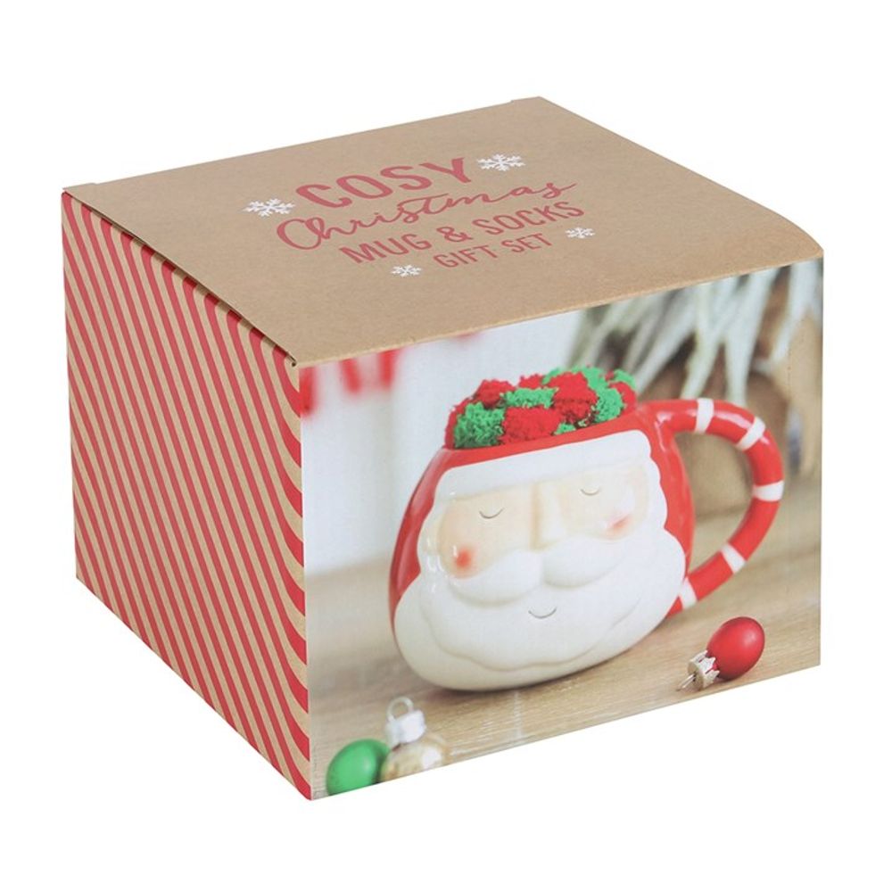 Santa Mug and Socks Christmas Gift Set