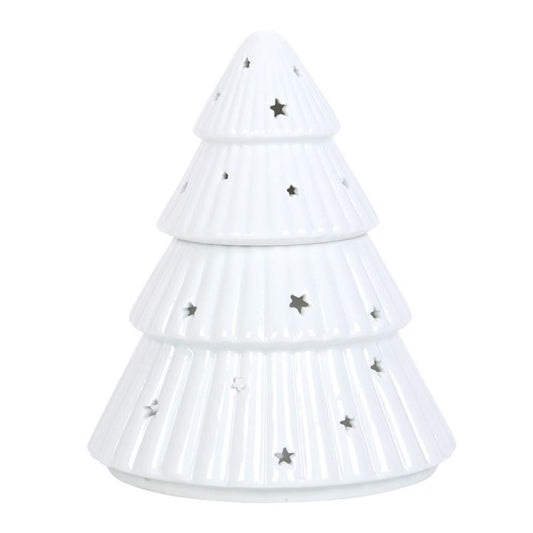 White Christmas Tree Oil/Wax Melt Burner