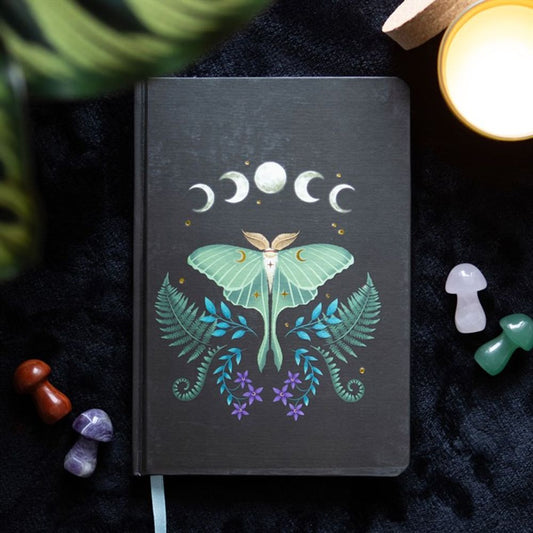 Dark Forest: Luna Moth A5 Notebook (Lined)