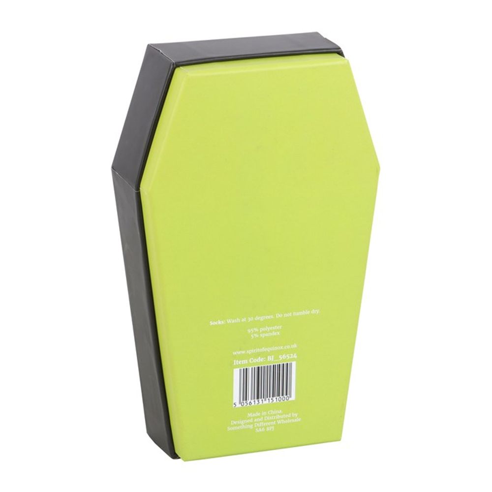 Striped Socks in Coffin Shaped Gift Box