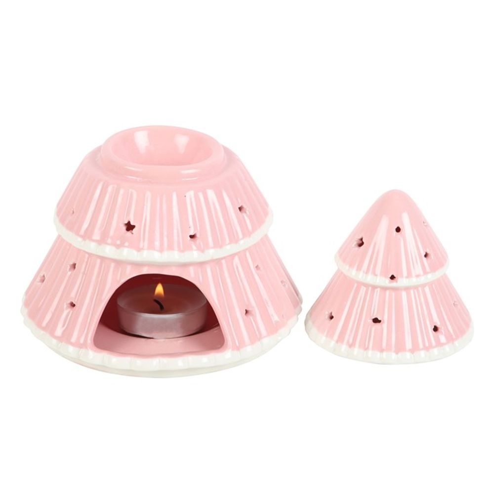 Pink Christmas Tree Oil/Wax Melt Burner