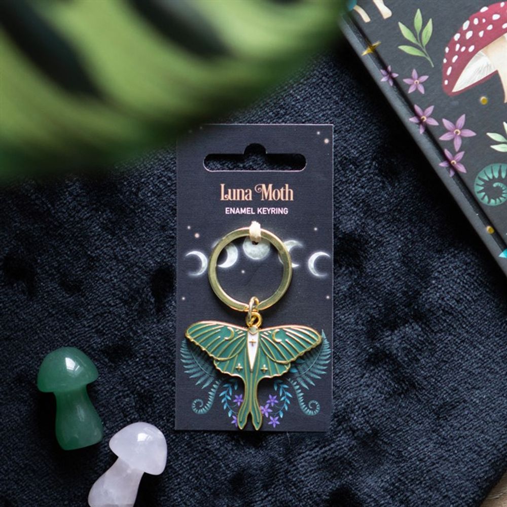 Dark Forest: Luna Moth Keyring