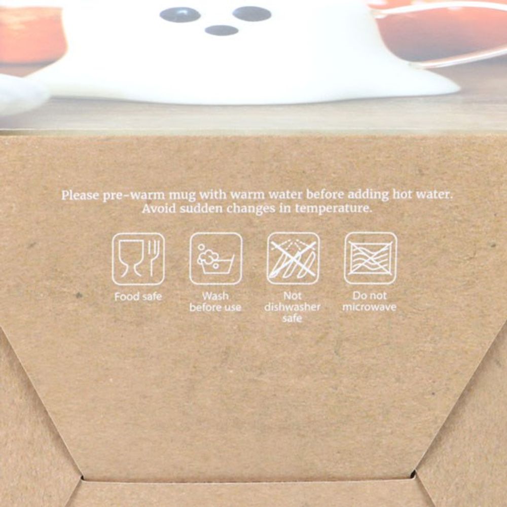 Ghost Shaped Halloween Glass Mug