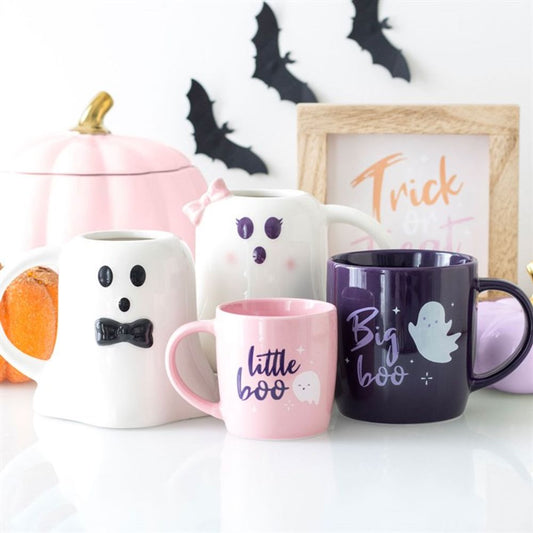Big Boo, Little Boo Halloween Family Mug Set (Large and Smaller Mug Gift Set)