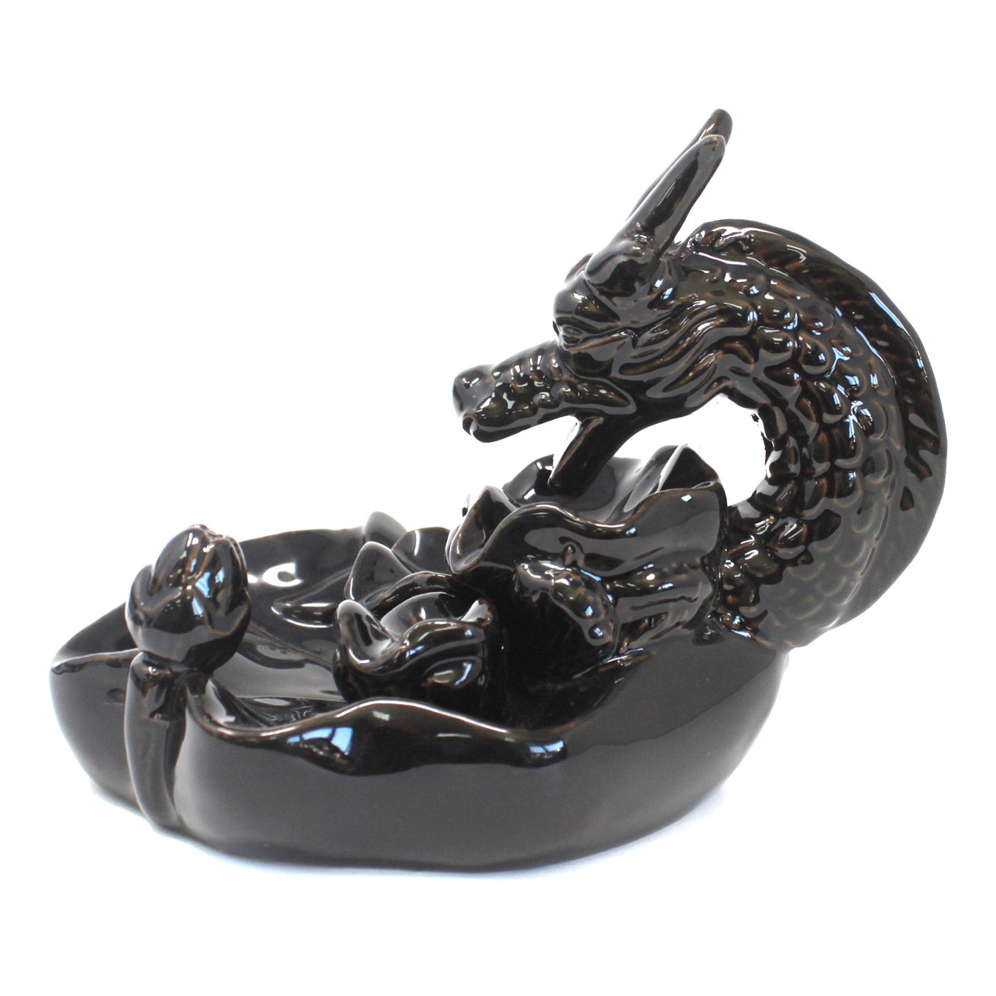 Ceramic Backflow Incense Burner - Large Dragon Pool