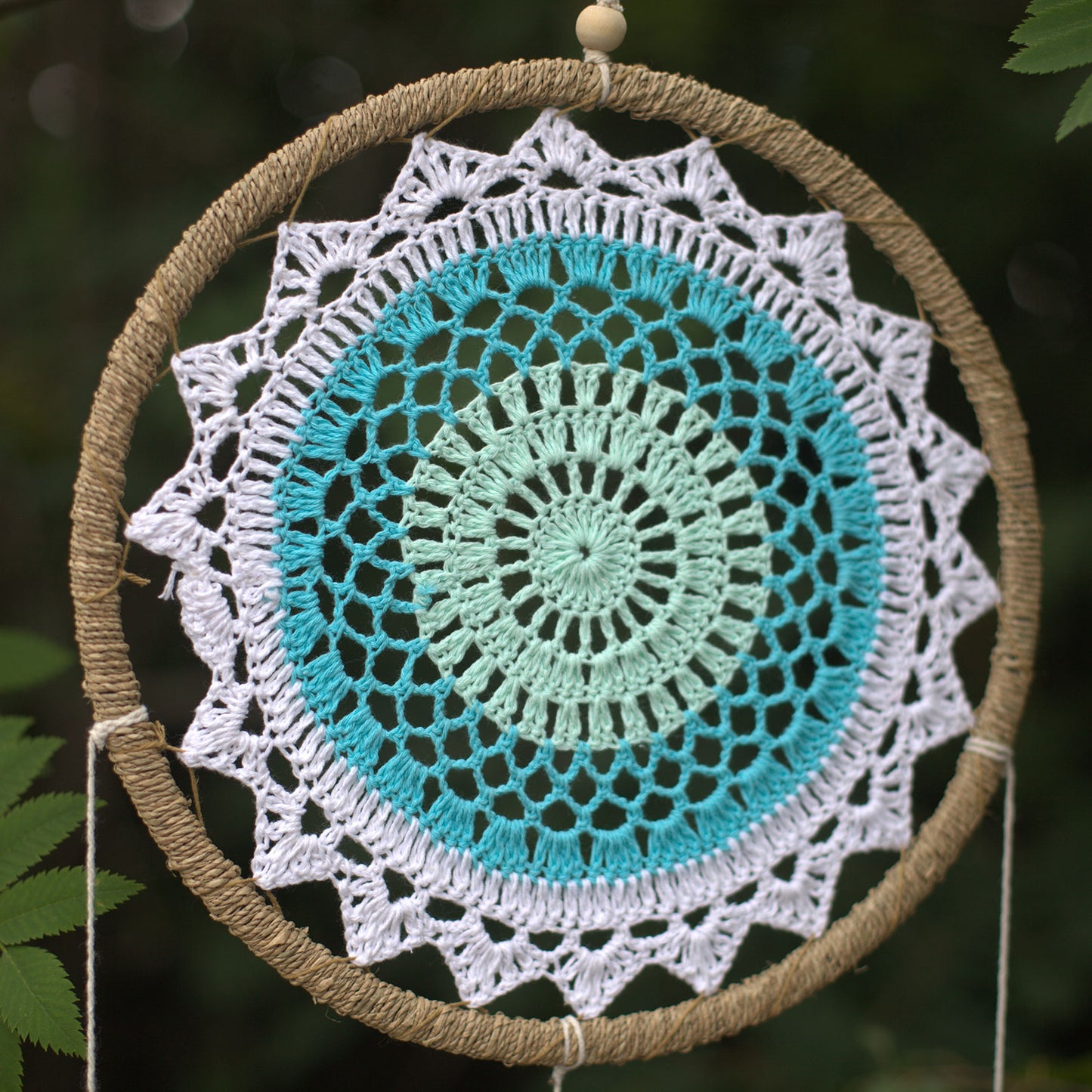 Hand Made Dream Catcher - Turquoise Elemental Spirits (Large)