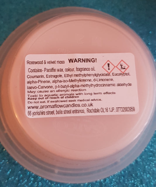 Rosewood and Velvet Moss Shot Pot Wax Melt