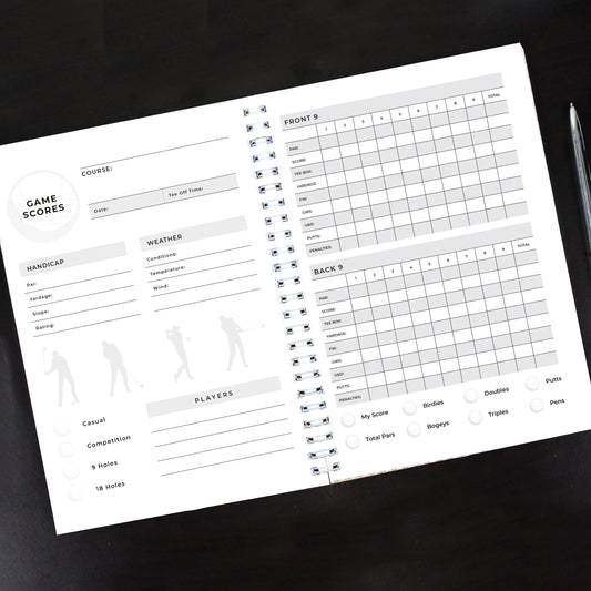 Personalised A5 Golf Log Book