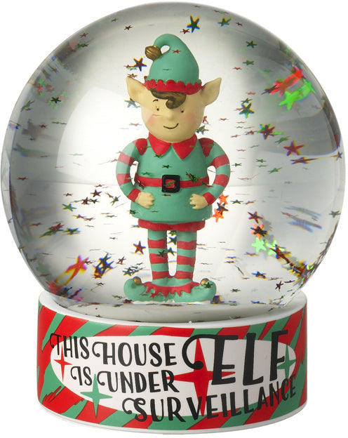 Reduced to Clear: Christmas Elf Surveillance Snowglobe