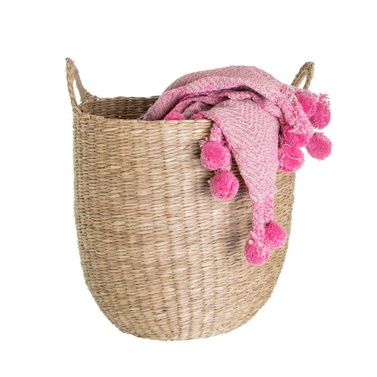 Woven Seagrass Storage Basket - UK Only