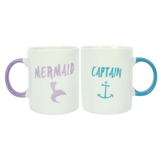 Reduced to Clear: Captain and Mermaid Ceramic Mug Gift Set