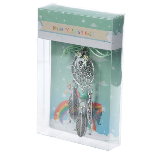 Enchanted Rainbow Unicorn Metal Dreamcatcher