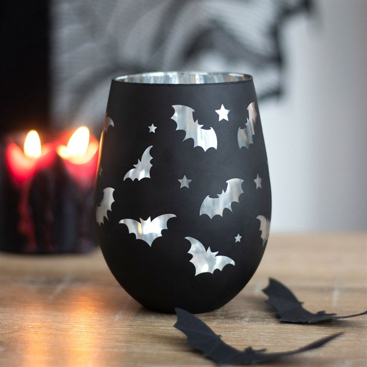 Bat Stemless Wine Glass (great for Halloween)