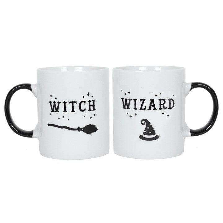 Witch and Wizard Couple Mug Set