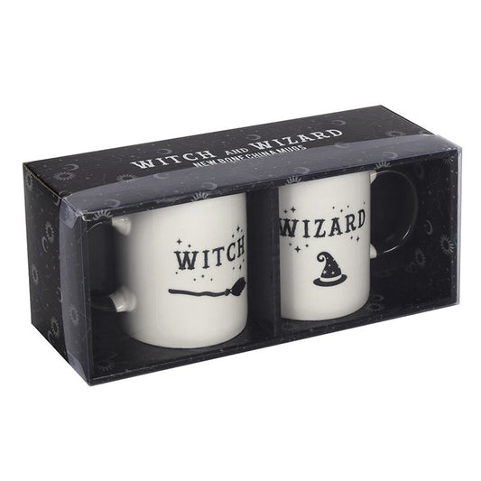 Witch and Wizard Couple Mug Set
