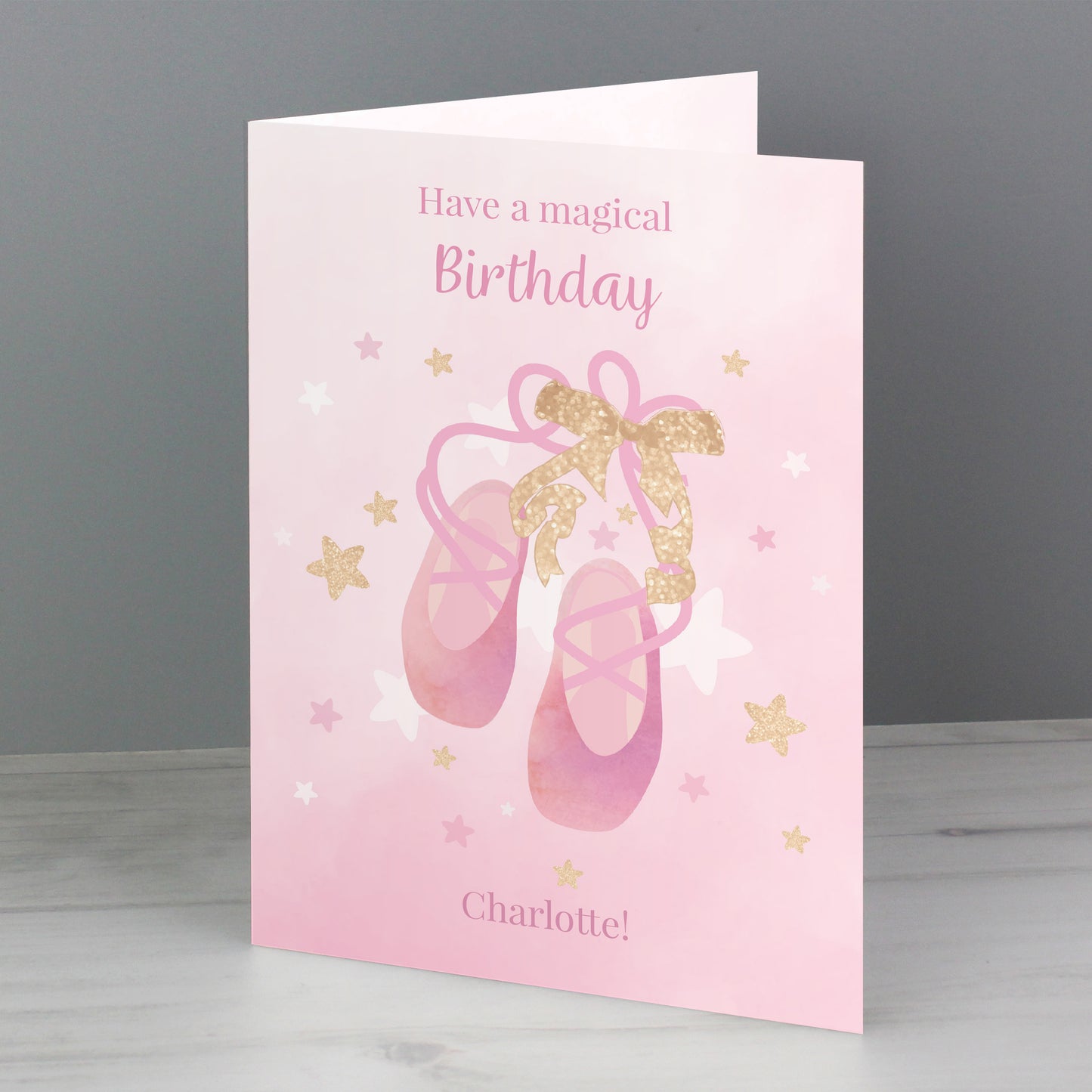 Any Occasion Personalised Ballet Shoes Card