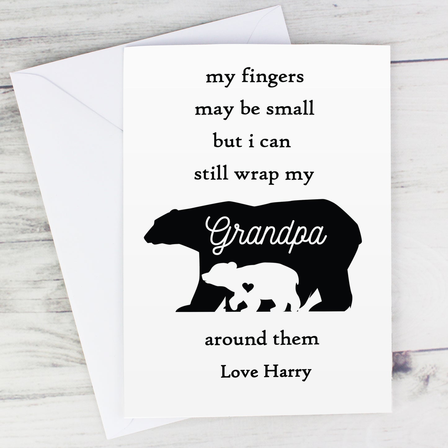 Personalised My Fingers may be small...Card