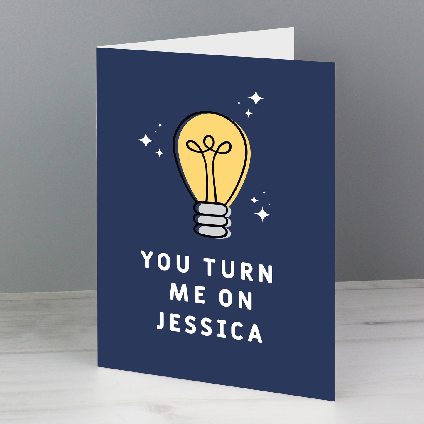 Personalised 'You Turn Me On' Card