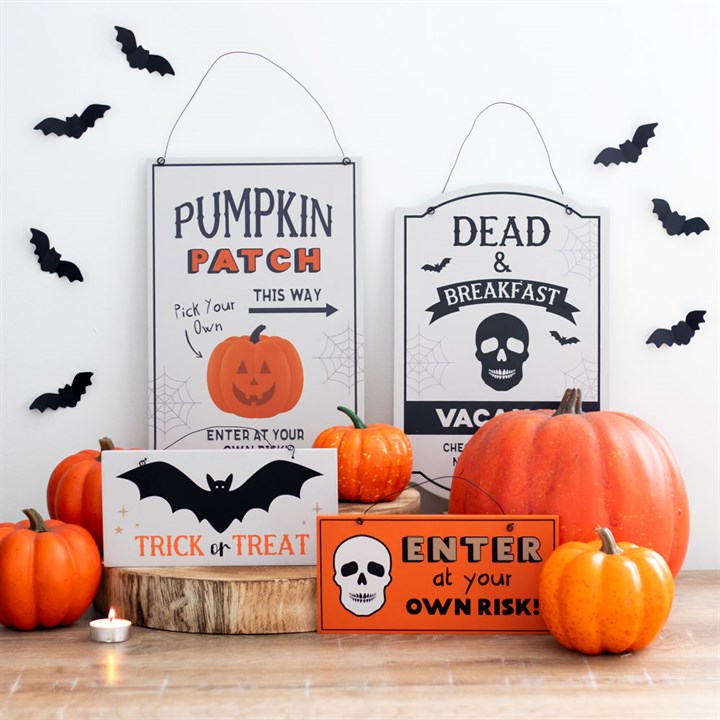 30cm Pumpkin Patch Hanging Sign - great for Halloween