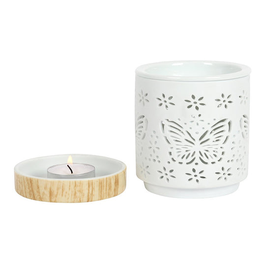 Matte Ceramic Butterfly Oil/Wax Melt Burner