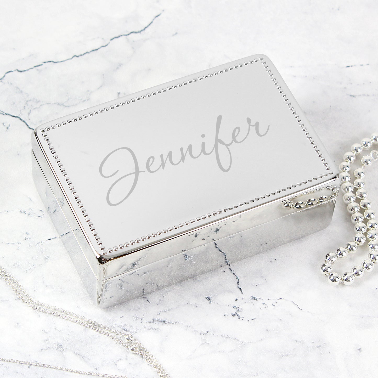 Personalised Rectangular Jewellery Box (Name Only)