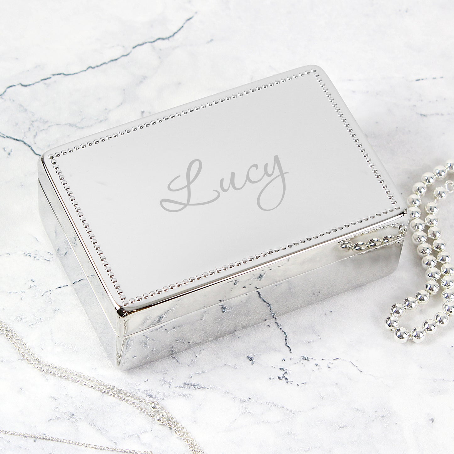 Personalised Rectangular Jewellery Box (Name Only)
