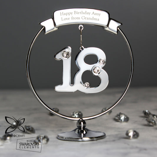 Personalised Crystocraft 18th Celebration Ornament