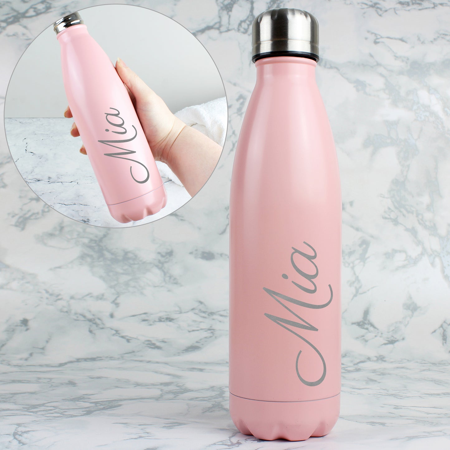 Personalised Metal Insulated Drinks Bottle - Various Colours