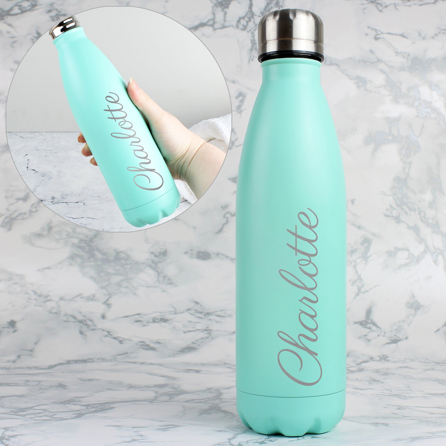 Personalised Metal Insulated Drinks Bottle - Various Colours