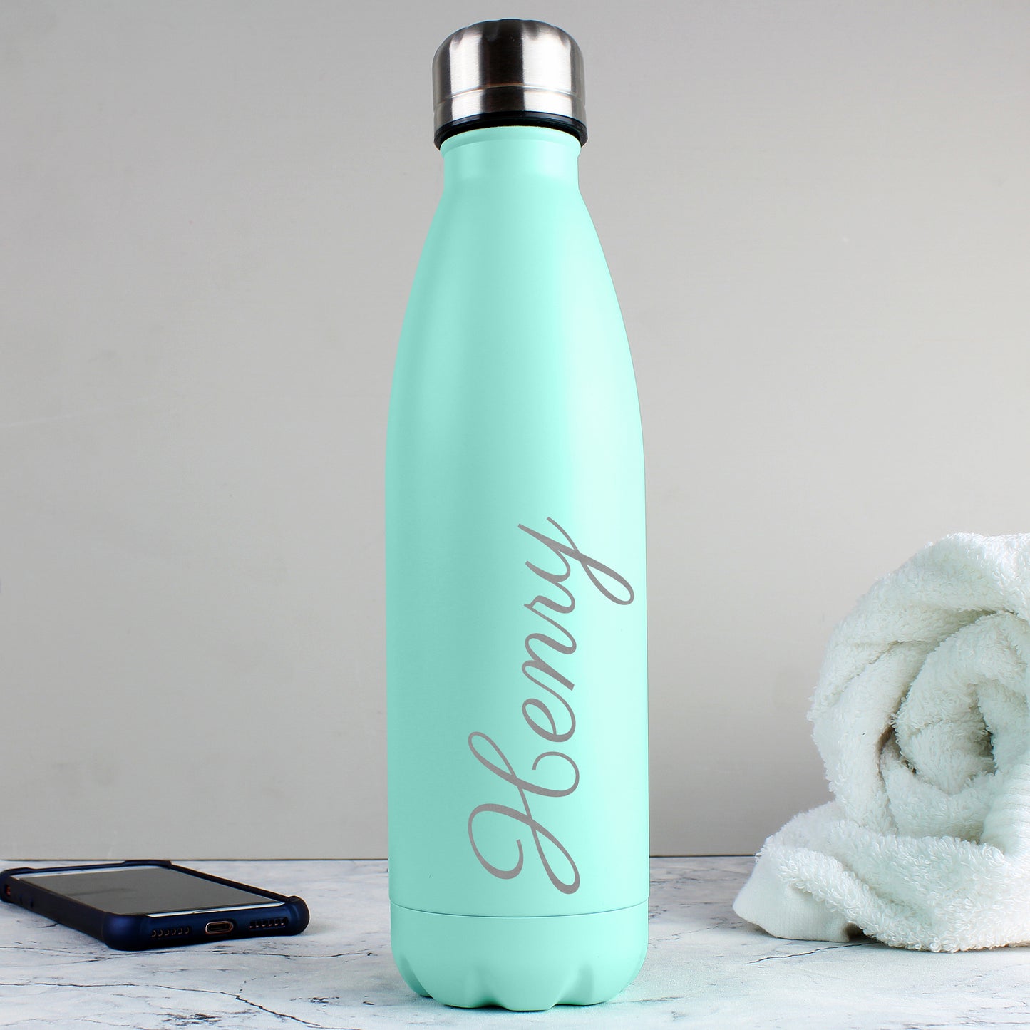 Personalised Metal Insulated Drinks Bottle - Various Colours