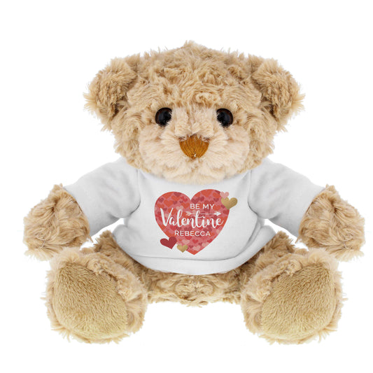 Personalised Valentine's Day Confetti Hearts Teddy