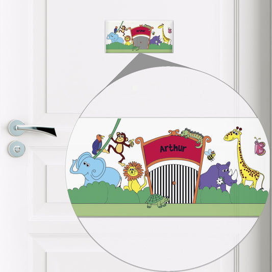 Personalised Zoo Door Plaque