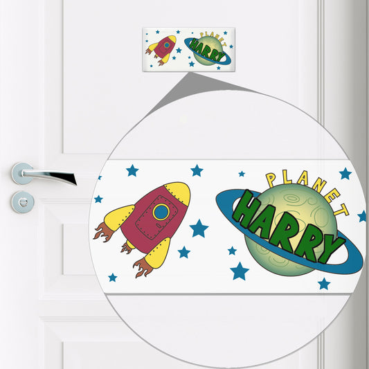 Personalised Space Door Plaque