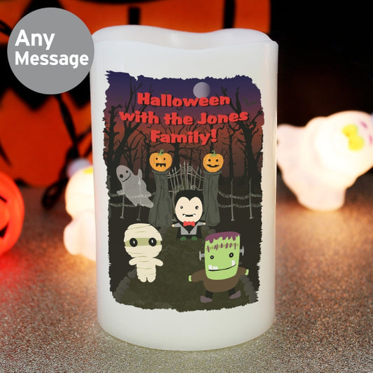 Personalised Halloween LED Candle