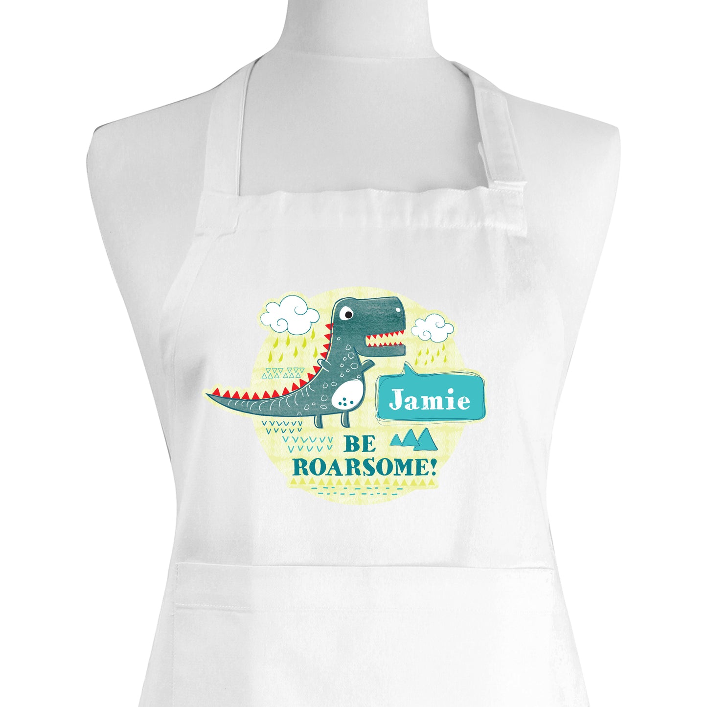 Personalised Dinosaur 'Be Roarsome' Children's Apron