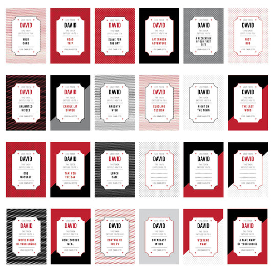 Personalised 'Love Tokens' - Ideal Valentine's Day or Anniversary Gift