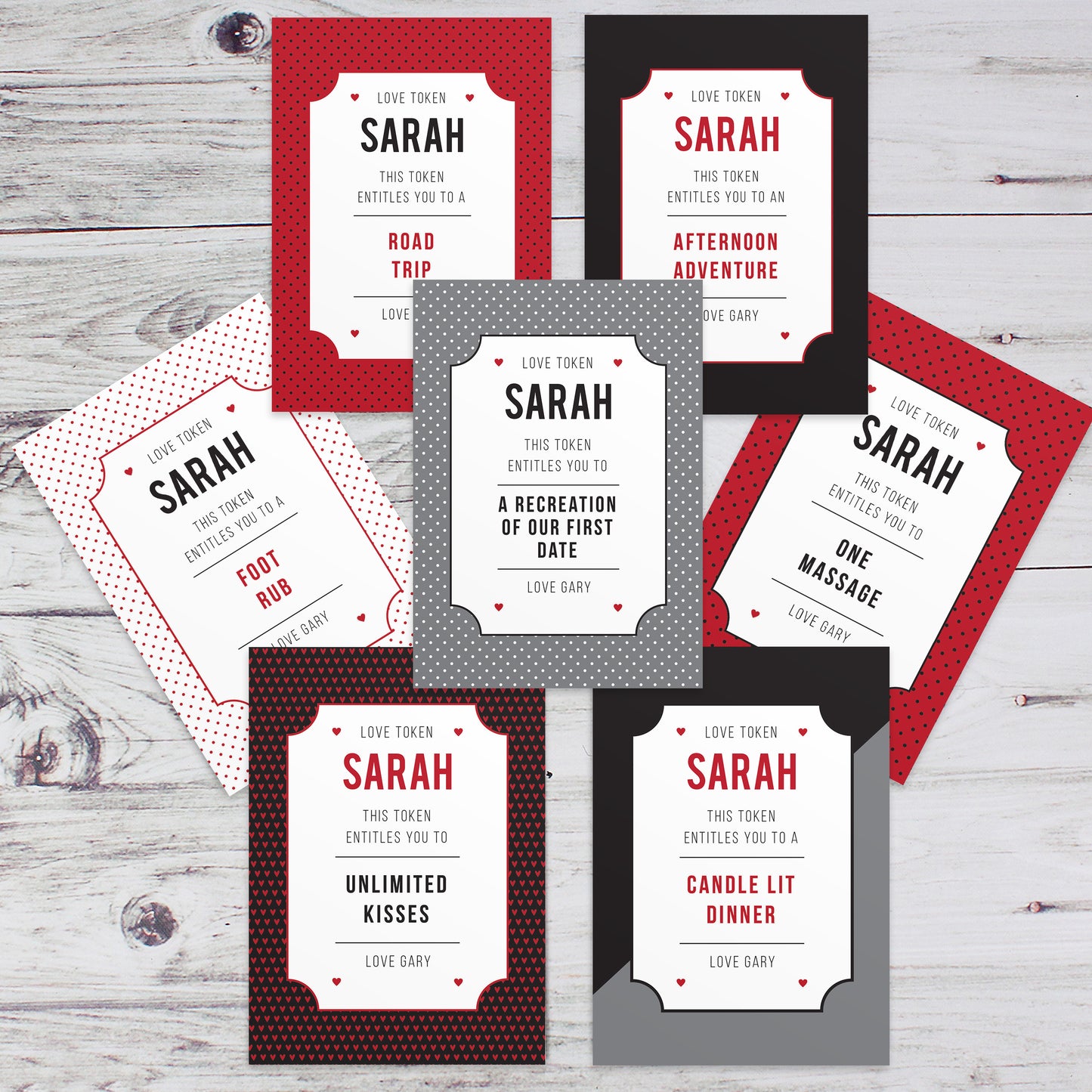 Personalised 'Love Tokens' - Ideal Valentine's Day or Anniversary Gift
