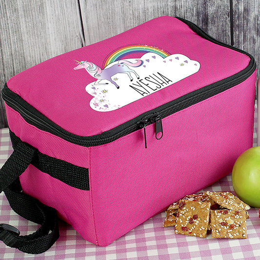 Personalised Unicorn Pink Lunch Bag
