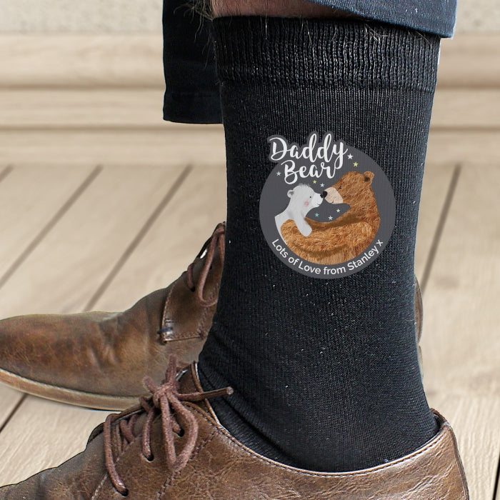Personalised 'Daddy Bear' Men's Socks