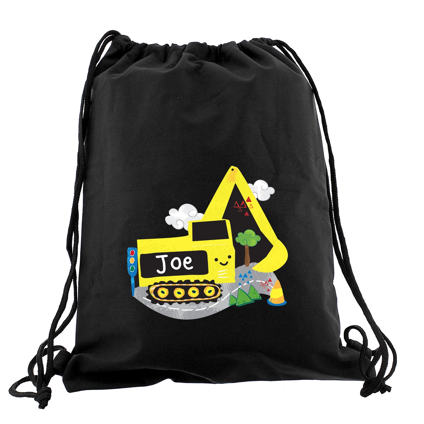 Personalised Digger Black Swim / Gym / Kit Bag