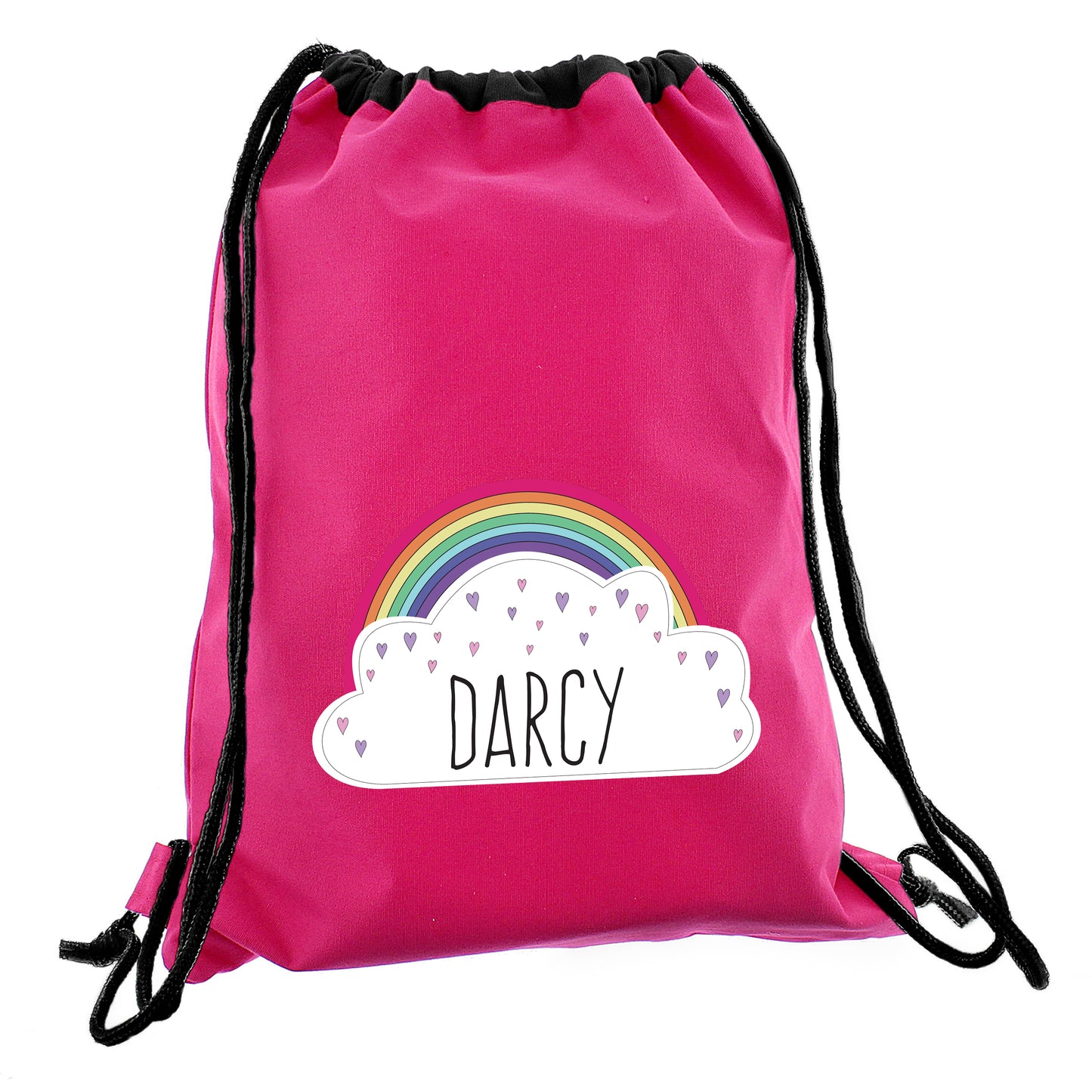 Personalised Rainbow Pink Swim / Gym / Kit Bag